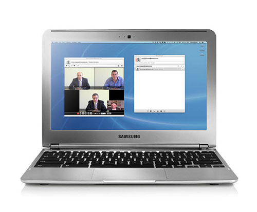 virtual meeting room on laptop